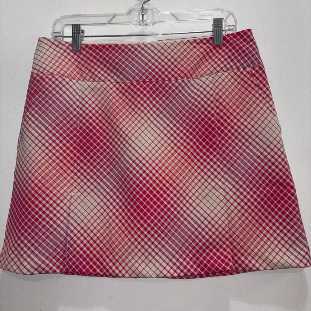 Nike Golf Dri Fit Pink Plaid A-Line Skort